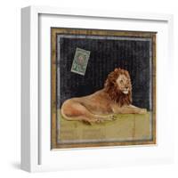 Lion-Lisa Ven Vertloh-Framed Art Print