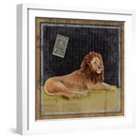 Lion-Lisa Ven Vertloh-Framed Art Print