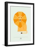 Lion-Tomas Design-Framed Art Print