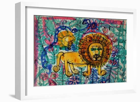 Lion-Brenda Brin Booker-Framed Giclee Print