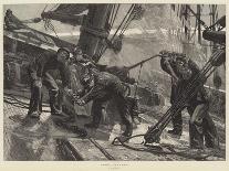 Unloading a French Herring-Boat at Boulogne-Lionel Percy Smythe-Giclee Print