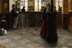 A Scene in Montmartre, 1900-Lionello Balestrieri-Framed Stretched Canvas