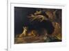 Lioness and Lion in a Cave-George Stubbs-Framed Giclee Print