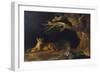 Lioness and Lion in a Cave-George Stubbs-Framed Giclee Print