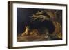 Lioness and Lion in a Cave-George Stubbs-Framed Giclee Print