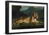 Lioness Reclining, C.1855-Eugene Delacroix-Framed Giclee Print