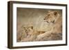 Lioness with Cub in Masai Mara National Reserve-Paul Souders-Framed Photographic Print