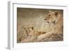 Lioness with Cub in Masai Mara National Reserve-Paul Souders-Framed Photographic Print