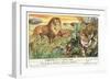 Lions and Tiger-null-Framed Art Print