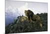 Lions at Dusk-Wilhelm Kuhnert-Mounted Giclee Print