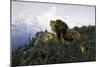 Lions at Dusk-Wilhelm Kuhnert-Mounted Giclee Print