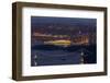 Lions Gate Bridge and downtown cityscape, Vancouver, British Columbia, Canada-Chuck Haney-Framed Photographic Print