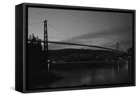 Lions Gate Bridge, Burrard Inlet, Vancouver, British Columbia-Paul Souders-Framed Stretched Canvas