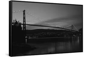 Lions Gate Bridge, Burrard Inlet, Vancouver, British Columbia-Paul Souders-Framed Stretched Canvas