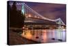 Lions Gate Bridge in Vancouver at Night-JamesWheeler-Stretched Canvas