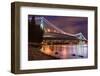 Lions Gate Bridge in Vancouver at Night-JamesWheeler-Framed Photographic Print