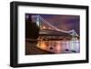 Lions Gate Bridge in Vancouver at Night-JamesWheeler-Framed Photographic Print