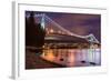 Lions Gate Bridge in Vancouver at Night-JamesWheeler-Framed Photographic Print