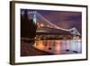 Lions Gate Bridge in Vancouver at Night-JamesWheeler-Framed Photographic Print