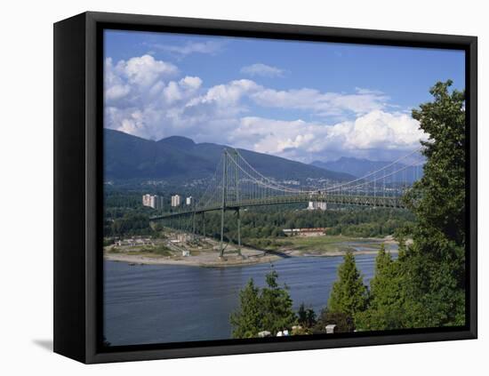Lions Gate Bridge, Vancouver, British Columbia, Canada, North America-Harding Robert-Framed Stretched Canvas