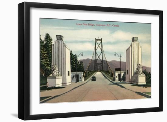 Lions Gate Bridge, Vancouver, British Columbia-null-Framed Art Print