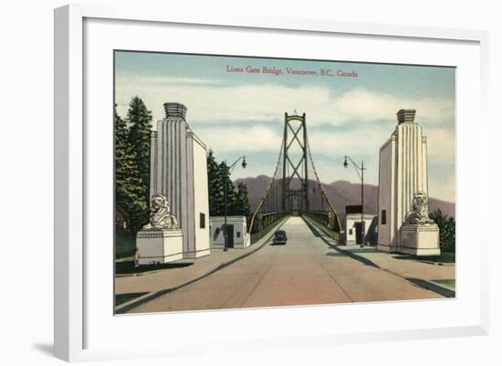 Lions Gate Bridge, Vancouver, British Columbia-null-Framed Art Print