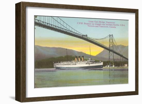 Lions Gate Bridge, Vancouver, British Columbia-null-Framed Art Print