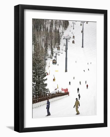 Lions Head Village Ski Run, Vail Ski Resort, Rocky Mountains, Colorado, USA-Richard Cummins-Framed Photographic Print