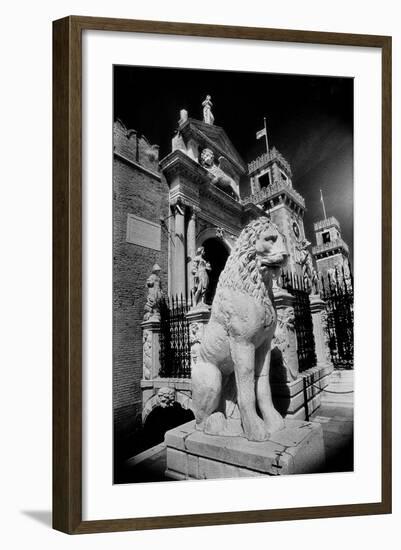 Lions Outside Tne Gates of the Arsenale-Simon Marsden-Framed Giclee Print