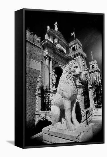 Lions Outside Tne Gates of the Arsenale-Simon Marsden-Framed Stretched Canvas