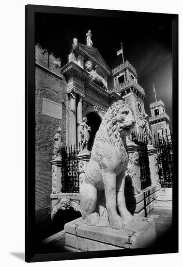 Lions Outside Tne Gates of the Arsenale-Simon Marsden-Framed Giclee Print