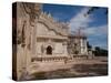 Lions sculpture at edge of Ananda Phaya temple, Bagan, Mandalay Region, Myanmar-null-Stretched Canvas