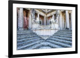 Lions Staircase, Royal Summer Palace of Queluz, Lisbon, Portugal, Europe-G and M Therin-Weise-Framed Photographic Print