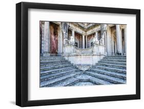 Lions Staircase, Royal Summer Palace of Queluz, Lisbon, Portugal, Europe-G and M Therin-Weise-Framed Photographic Print