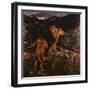 Lions Stalking-Geza Vastagh-Framed Giclee Print