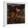 Lions Stalking-Geza Vastagh-Framed Giclee Print