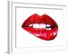 Lip Bite-Enrico Varrasso-Framed Art Print