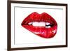 Lip Bite-Enrico Varrasso-Framed Art Print