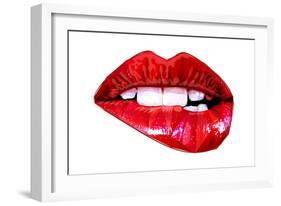 Lip Bite-Enrico Varrasso-Framed Premium Giclee Print