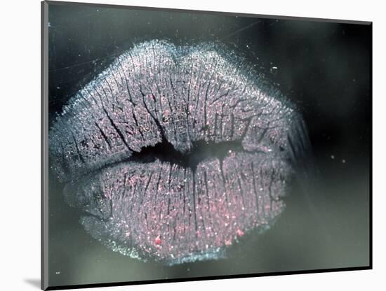 Lip Imprint on Window-William Sutton-Mounted Photographic Print