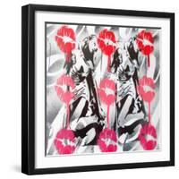 Lip Service-Abstract Graffiti-Framed Giclee Print