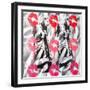 Lip Service-Abstract Graffiti-Framed Giclee Print