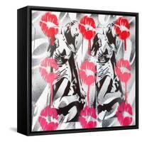 Lip Service-Abstract Graffiti-Framed Stretched Canvas