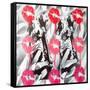 Lip Service-Abstract Graffiti-Framed Stretched Canvas