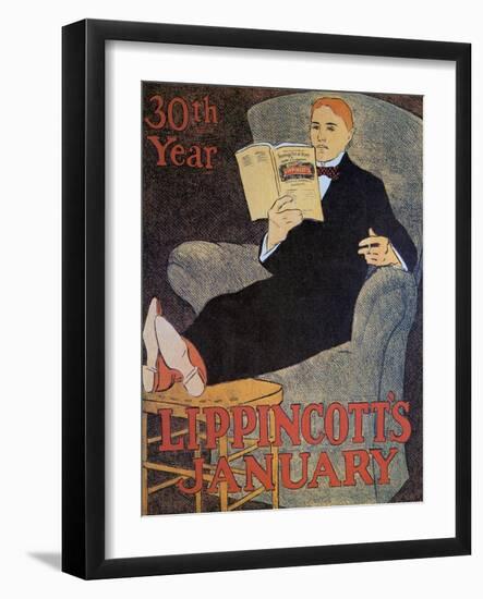 Lippincott's January-J. J. Gould-Framed Giclee Print