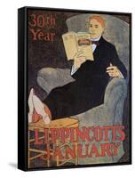 Lippincott's January-J. J. Gould-Framed Stretched Canvas