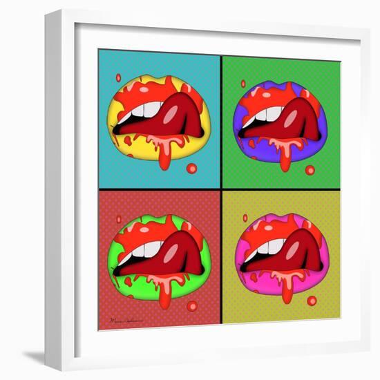 Lips 2-Mark Ashkenazi-Framed Giclee Print