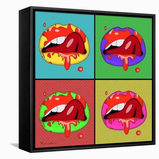 Lips 2-Mark Ashkenazi-Framed Stretched Canvas