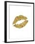 Lips Gold-Brett Wilson-Framed Art Print