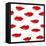 Lips Pattern-Lana L-Framed Stretched Canvas